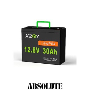 XZNY 12V 30Ah リン酸鉄リチウムイオンバッテリー 充電式バッテリー LiFePO4ディープサイクルバッテリー 5000回以上のサイクル寿命 20A B