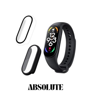 Seltureone【2個】xiaomi smart band 7保護ケース 充電対応 PCフレーム+強化ガラスフィルム 一体化 高速反応 脱着簡単 耐衝撃 傷防止 変