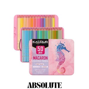 マカロン色鉛筆 50色セット 油性色鉛筆 プロ専用ソフト芯色鉛筆セット 子供から大人、アーティストまで理想的な塗り絵と絵画に