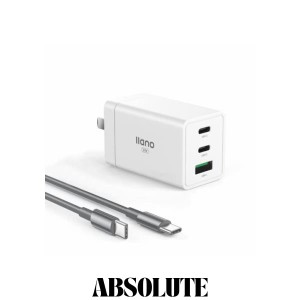 llano 65W PD充電器 タイプc 充電器(GaN Swift搭載/世界最小クラス/3ポートUSB-C急速充電器/折り畳み式/超コンパクト)【PD3.0/QC4.0/PPS