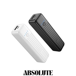 【2個セット】Miady モバイルバッテリー 5000mAh 2.4A急速充電 Micro入力/USB-A出力ポート 軽量 小型 コンパクト スティック型 携帯/スマ