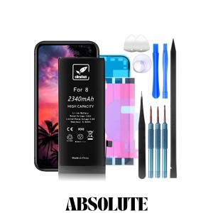 cDraFixit For iPhone 8 バッテリー 修理 交換用 2340mAh 大容量 PSE認証済み バッテリー シール付き 標準工具セット付