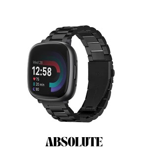 金属腕時計ベルトFor (フィットビット) Fitbit Versa 4 バンド Fitbit Sense 2用バンド 交換用 Fitbit Versa 4ベルト ステンレス鋼 ビジ