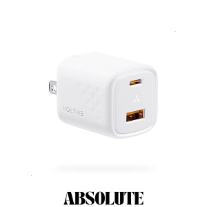 USB充電器 30W VOLTME 急速充電器 type-c (USB-C)+USB-A 2ポート折畳式プラグ GaN III採用 超小型 コンパクト PSE技術基準適合 スマホ充