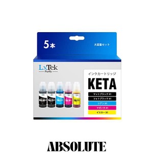 【LxTek Purify】KETA-5CL 5色セット (KEN-MB + TAK-4CL) 互換インクカートリッジ エプソン (Epson) 対応 KETA ケンダマ インク タケトン