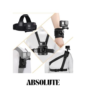 Taisioner GoPro用アクセサリー カメラ ヘッドマウント ストラップマウント ショルダーブレース バックパッククリップ チェストハーネス 