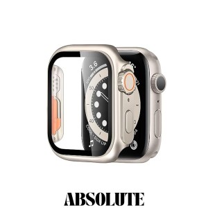 BELIYO Apple Watch ケース Series 9/8/7 対応 アップルウォッチ カバー 強化ガラス 日本旭硝子材 キズ防止 Ultra シリーズの外観に変換