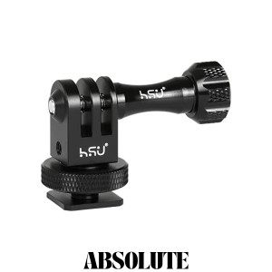 HSU アルミ ホットシューマウントアダプター 1/4穴付き 三脚マウント GoPro Hero12/11/10/9/8/7/6/5、DJI Osmo Action、AKASO/ビデオカメ