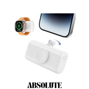 RORRY[2023年モバイルバッテリー]Apple Watch充電器 5000mAh コードレスモバイルバッテリー For iPhone/Applewatch/Airpods充電 折りたた