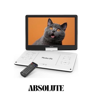 Mooka Life 14インチ ポータブル dvdプレーヤー 15.5型 1366*768 大画面 細い画面枠 5000mAh大容量バッテリー 6時間連続再生 ラストメモ