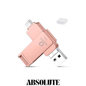 usbメモリ TYPE-C Android 対応 フラッシュドライブ USB メモリ TYPE-C USBメモリ/Micro USB/USB 3in1 フラッシュメモリ (256GB, Rose Go