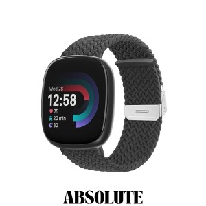 [LuFiYa] 時計バンド Fitbit Versa 4/Fitbit Versa 3対応 バンド ナイロン スポーツバンド 編組バンド 伸縮性 速乾性 交換ベルト 男女通