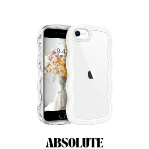 BENTOBEN iPhone SE 第3世代 用/iPhone SE2 / iPhone8 / iPhone7 ケース クリア TPU+PC 韓国 可愛い ウェーブ ソフト 滑り止め 薄型 軽量