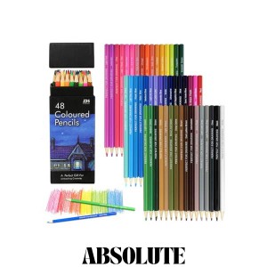 Roleness 色鉛筆 48色 油性色鉛筆 子供と大人の塗り絵 色鉛筆セット 初心者とプロ色鉛筆 柔らかい芯 プレゼント 缶入り 収納ケース