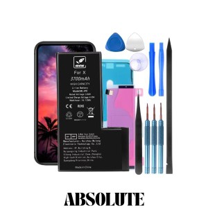 cDraFixit For iPhone X バッテリー 修理 交換用 3700mAh 大容量 36%電量アップ PSE認証済み バッテリー シール付き 日本語の説明書を含