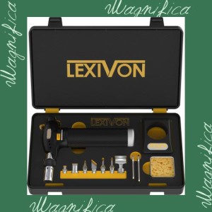 LEXIVON はんだごて セット, ブタンはんだトーチ多目的キット｜コードレス自動着火式火炎調整可能7本セット｜プロ仕様125W相当（LX-771）