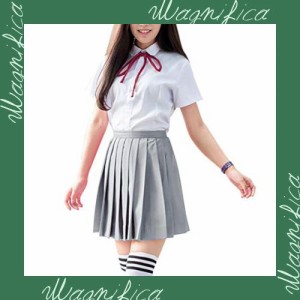 [WBooo] 女子高生 コスプレ制服 学生服 セーラー服 無地 プリーツスカート 定番 本格 JK制服 コスチューム 夏服 半袖 長袖 丸襟ブラウス 