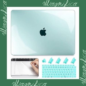 CISOO MacBook Air 13 インチ ケース A2179 A2337 対応 グリーン カバー 2020 新型 macbook air 13 ハードケース 薄型 透明 日本語 JIS配