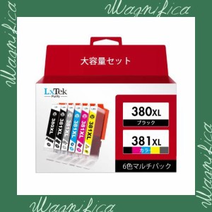 LxTek Purify BCI-381XL BCI-380XL キヤノン 用 インク 380 381 純正 と併用可能 大容量 BCI-381 BCI-380PGBK 6色マルチパック Canon 対