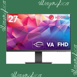 KOORUI モニター 27N1A 27インチモニター ディスプレイ PCモニター フルHD 75Hz VAパネル/HDMIx1,VGBx1/フリッカーフリー/ブルーライト軽