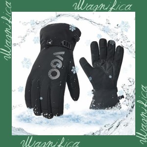 Vgo -20℃防寒 3M C120 防寒テムレス タッチパネル 裏綿付 防水 作業用手袋 アウトドア 自転車 バイクグローブ ランニング スキー 雪遊び