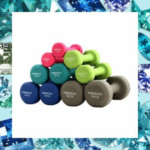 PROIRON ダンベル 2kg 2個セット 筋トレ ダンベル ？？ ウエイト カラー ダンベル 鉄アレイ dumbbell (フルーツグリーン)