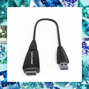 Wavlink USB 3.0-VGAマルチディスプレイアダプタ USB 3.0-VGA変換アダプター コンバータケーブル1080Pビデオ グラフィックスカード USB 3