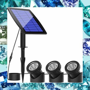 pendoo ソーラーライト 屋外 ガーデンライト LED 水中ライト スポットライト イルミネーションライト ソーラー IP68防水 水陸両用 高輝度