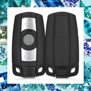 対応: BMW 3-ボタン 車のキー (Keyless Go 対応機種のみ) キーケース - キーカバー 保護ケース 車 ハード ブランクキー - スペア 黒色