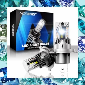 NOVSIGHT H4 LEDヘッドライト Hi/Lo切替 新車検対応 一体型 ledバルブ 車/バイク用 DC9-32V 高輝度 18000LM 6500K ホワイト 無極性 切れ