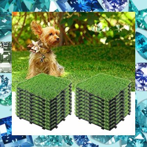 VAIIGO ジョイント式 人工芝生 ベランダ 庭 30cm×30cm 18枚セット (約1畳分) リアル人工芝【水やり・肥料・草取り不要】 本物の芝生のよ