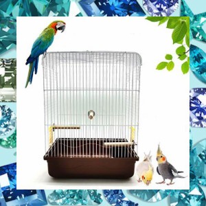 Gifty 鳥かご 止まり木 3本つき インコ 手のり バードゲージ 飛び散り防止 セキセイインコ オカメインコ 鳥 ケージ