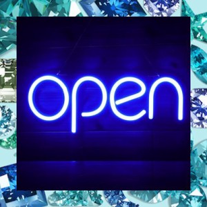 OPEN看板 LED OPEN SIGN オープン クローズ OPEN＆CLOSED時間付き 点滅設定可 カフェ 喫茶店 レストラン バー 居酒屋 インテリアショップ