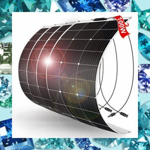 DOKIO ソーラーパネル 400W フレキシブル 単結晶 4枚*100W 18v ポータブル電源や12Ｖバッテり適用 自作のソーラー発電に最適な小型・家庭