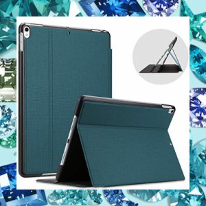 ProCase iPad Air 3 10.5”/ iPad Pro 10.5” 保護ケース (2019 2017) 縦と横にスタンド フォリオ 耐衝撃スマートカバー (ティール)