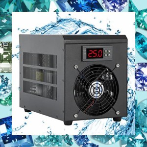 Poafamx 水槽クーラー 15-40℃調整可能 60L 冷却と加熱両用 ウォータークーラー 水冷設備 パイプ付き ウォーターポンプ付き 小型循環式ク