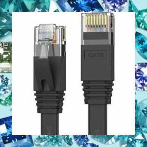 Senetem LANケーブル 20m CAT6 フラットLANケーブル カテゴリ-6 高速 lanケーブル CAT6準拠 イーサネットケーブル RJ45 やわらか スリム 