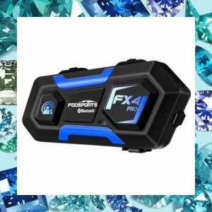 FODSPORTS バイク インカム FX4 PRO インカム 4人同時通話 バイクインカム FMラジオ聴け ユニバーサル接続 インカムバイク用Bluetooth5.0