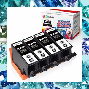 GPC Image 互換インクカートリッジ カメ KAM-BK-L ブラック (計4本) 増量タイプ エプソン(Epson)用 KAM-BK カメ インク EP-882AW EP-882A