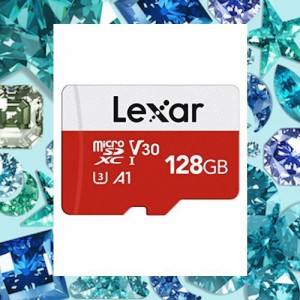 Lexar マイクロsdカード 128GB microSDカード UHS-I 読取り最大100MB/秒 U3 Class10 A1 V30 4K Ultra HD動画撮影 microSDXC「SDアダプタ