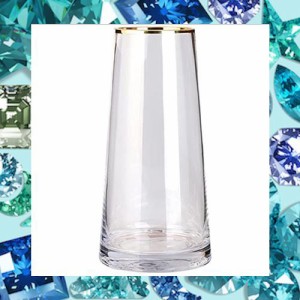 ガラスベース 花瓶ガラス 花器 22cm フラワーベース ガラスボトル 透明 北欧 アレンジ インテリア 水栽培 生け花 造花 おしゃれ シンプル