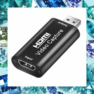 最新型 HDMI キャプチャーボード ゲームキャプチャー 60FPS 1080P 小型 軽量 ゲーム実況生配信、ライブ会議、ライブビデオ配信、クラス生