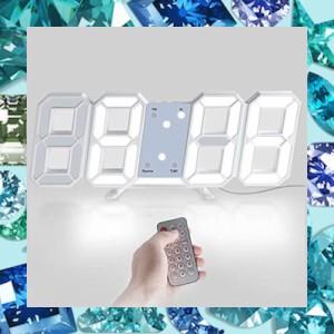 Bestglob デジタル時計 LED時計 壁掛け時計 明るさ調節 3D LED CLOCK 置き時計 目覚まし時計 スヌーズ機能 アラーム3組 年/月/日温度表示