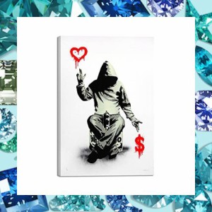 Banksy バンクシー 愛とお金 ポスター アートパネル 絵画 写真 アートパネル 壁掛け 部屋飾り 背景絵画 美しい贈り物 プレゼント-リビン