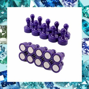超強力マグネットピン 磁石押しピン マグネットフック 紫 可愛い 便利な小物 冷蔵庫 地図 ホワイトボード 事務所に最適 小さい 12*19mm 2