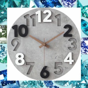 Taolenly 掛け時計 おしゃれ 北欧 壁掛け時計 連続秒針 静音 3D立体数字 かわいい シンプル 掛時計 インテリア かけ時計 見やすい 部屋飾