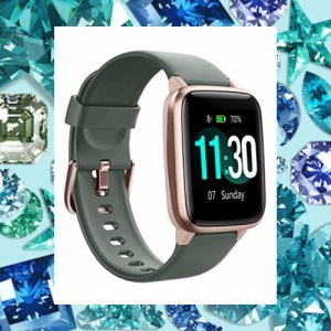 GanRiver スマートウォッチ 万歩計 腕時計型 レディース iphone アンドロイド対応 Smart Watch Women HD画面 長持ちバッテリー 多種類運