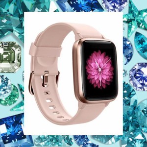 GanRiver スマートウォッチ 万歩計 腕時計型 レディース iphone アンドロイド対応 Smart Watch Women HD画面 長持ちバッテリー 多種類運