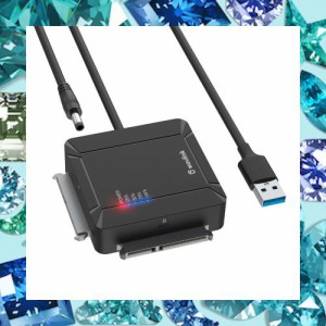 WAVLINK SATA USB3.0 変換アダプタ 2.5インチ HDD SSD/3.5インチ HDD対応 UASP対応 最大18TB USB3.0 5Gbps高速転送 自動スリープ機能 オ