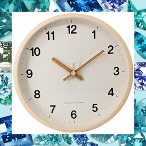 Danmukeji 掛け時計 壁掛け時計 シンプル おしゃれ 北欧 静音 木製 かわいい 円形 壁掛け 時計 ガラスミラー 見やすい 創造的な無垢材の